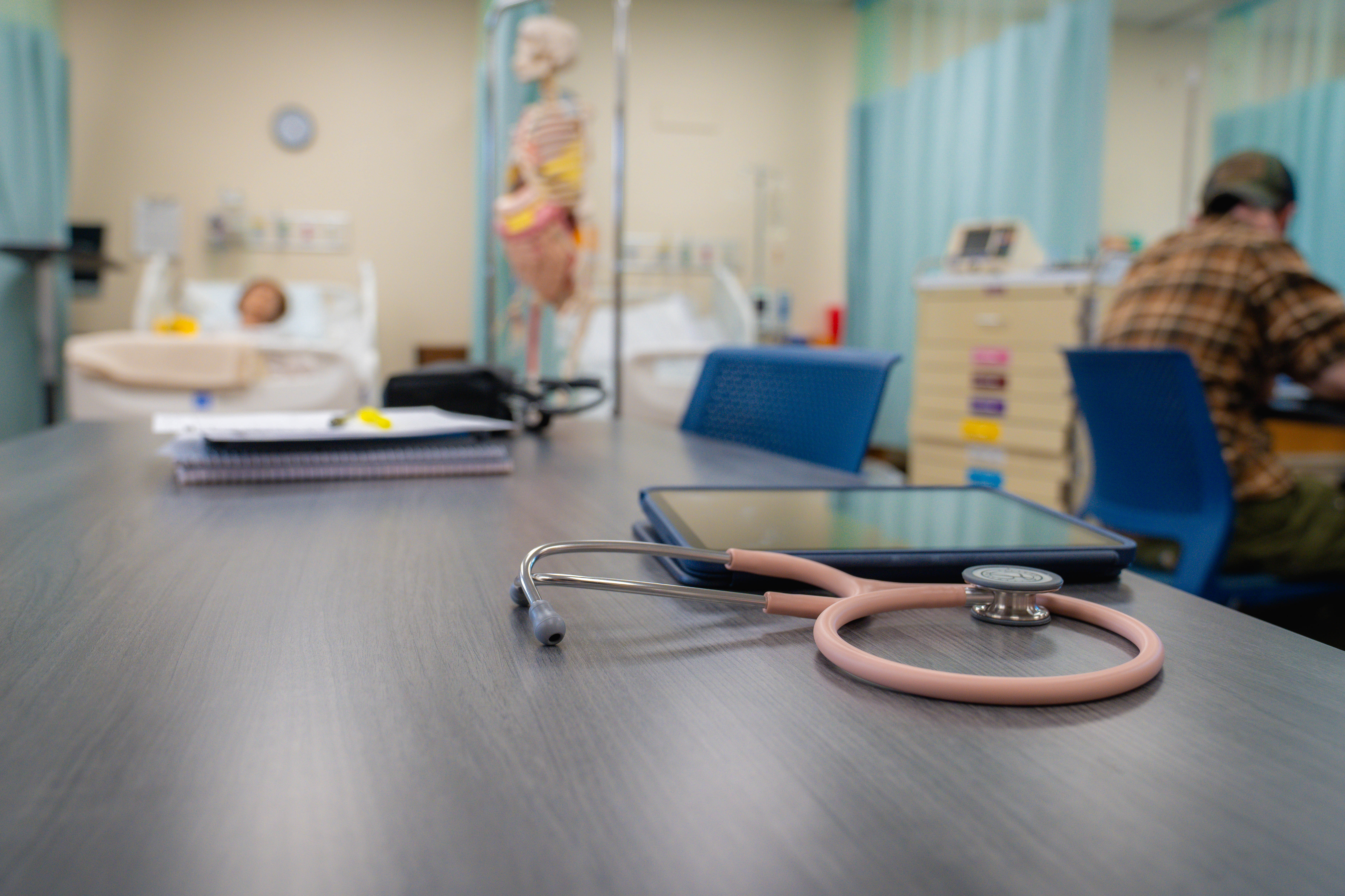 A stethoscope in a nurse office